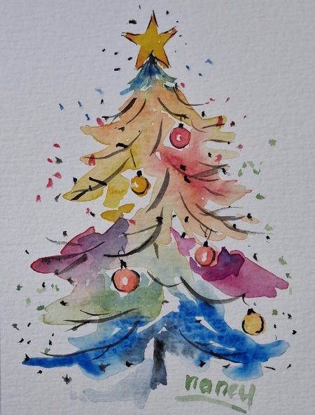 Kerst Aquarelleren