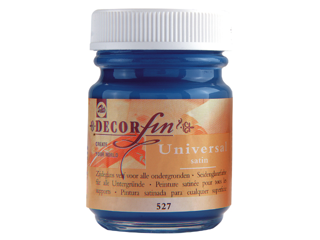 Decorfin Universal Satin 527 50ml Hemels Blauw - - Acrylverf ‐ Decorfin, Universal Satin | MarZ Kreatiek