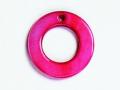 Parelmoer Ring Rood 15mm
