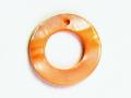 Parelmoer Ring Oranje 15mm