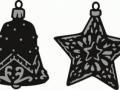 Craftables CR1382 Tiny's Ornaments Star&Bell