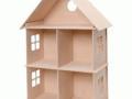 Houten Poppenhuis 39x50x20cm