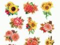 Easy 3D Toppers HC11475 Flowers Sunflowers