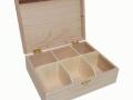 Houten Kistje 6vaks ca.21x16x7cm