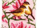 Kussenpakket Kruissteek Vogeltjes tussen Magnolia